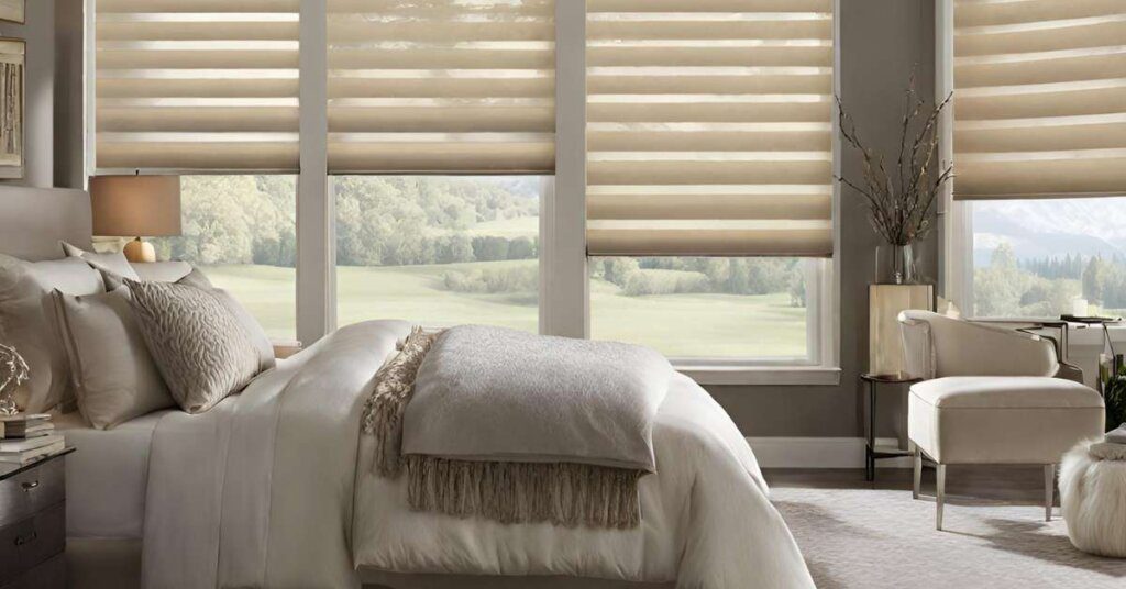 A bed room with a window and a pillow